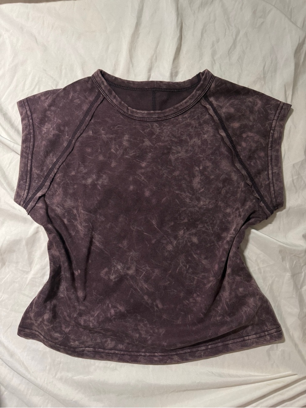 Purple Tie-Dye Crop Top